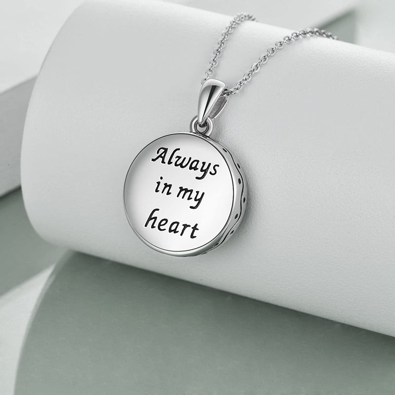 Tree of Life Urn Necklaces for Ashes Sterling Silver Abalone Shell Tree of Life Cremation Jewelry Memory Jewelry for Women Men