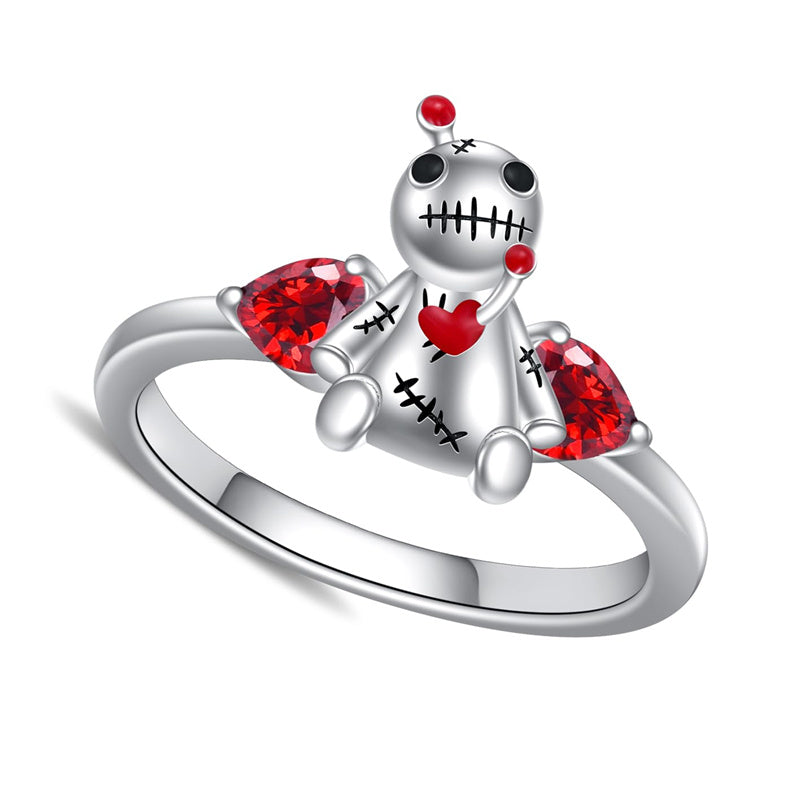 Voodoo Ring Sterling Silver Witch Voodoo Ring Gothic Jewelry Goth Gifts for Women Girls