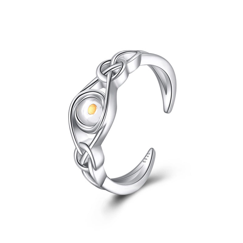 Mustard Seed Ring Sterling Silver Faith Christian Celtic Knot Jewelry Gifts for Women Girls