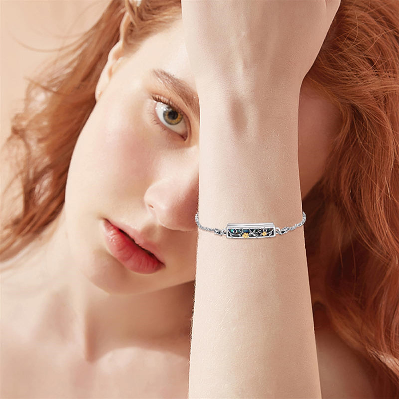 Urn Bracelet for Ashes 925 Sterling Silver Abalone Shell Hummingbird Dragonfly Butterfly Cremation Jewelry for Ashes Keepsake