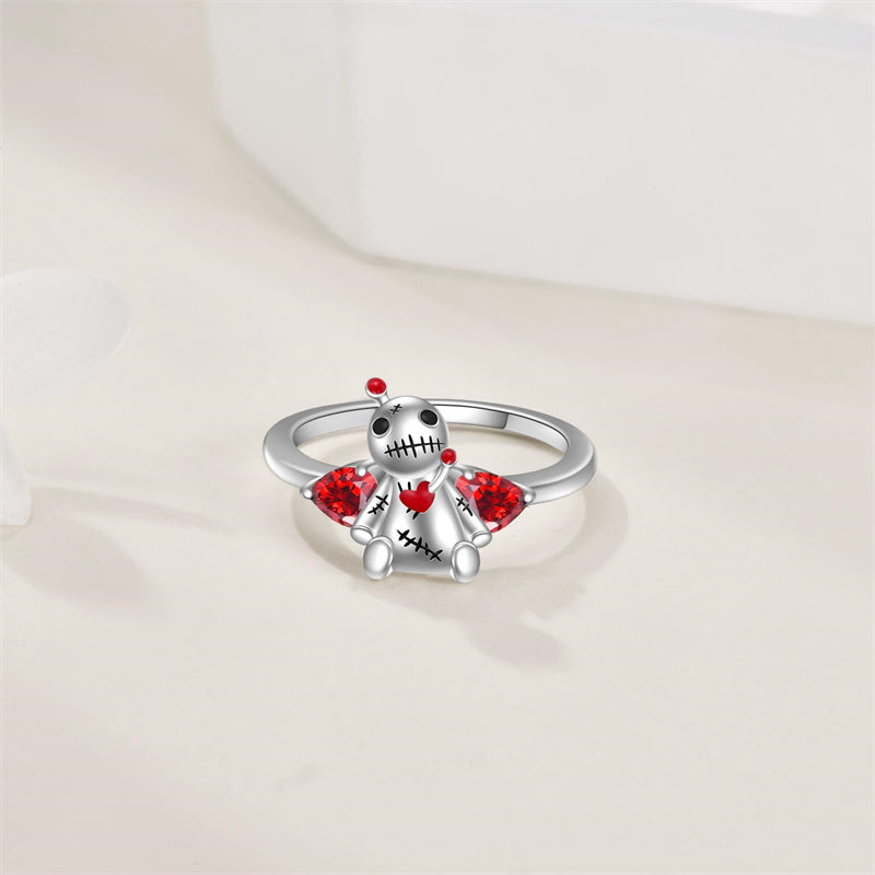 Voodoo Ring Sterling Silver Witch Voodoo Ring Gothic Jewelry Goth Gifts for Women Girls
