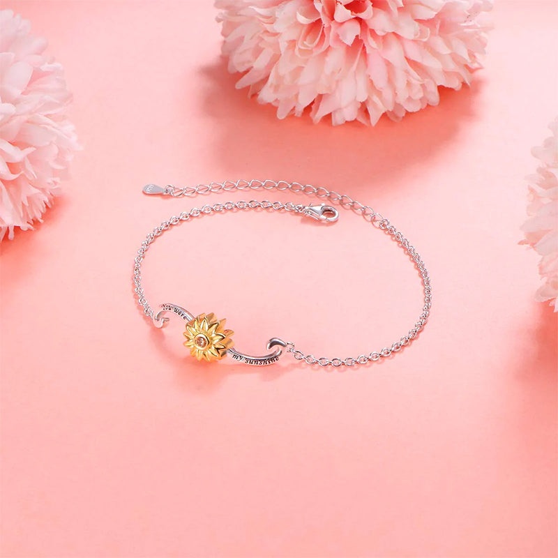 Sterling Silver Forever in My Heart CZ Cremation Urn Locket Memorial Ashes Holder Bangle Urn Keepsake Bracelet