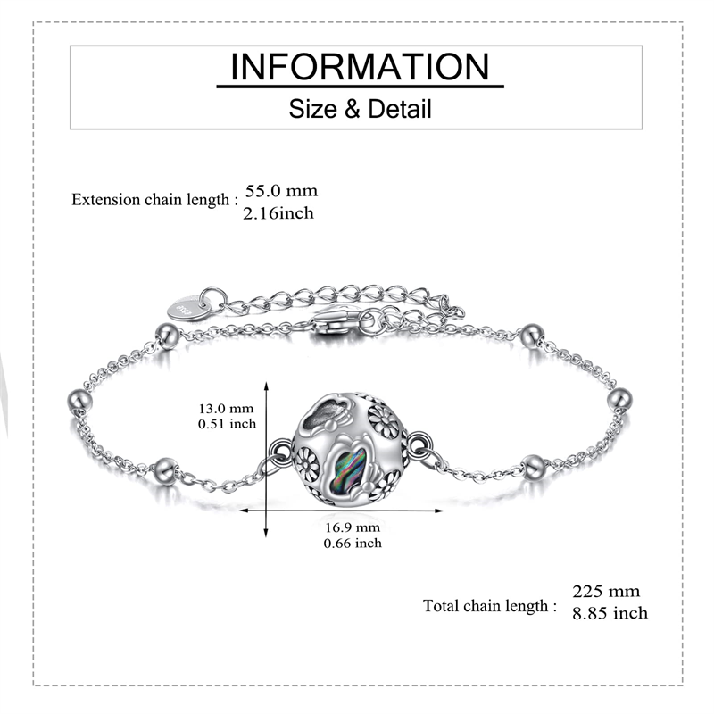Butterfly Urn Bracelet for Ashes for Women Sterling Silver Cremation Butterfly Jewelry for Women Heart Urn