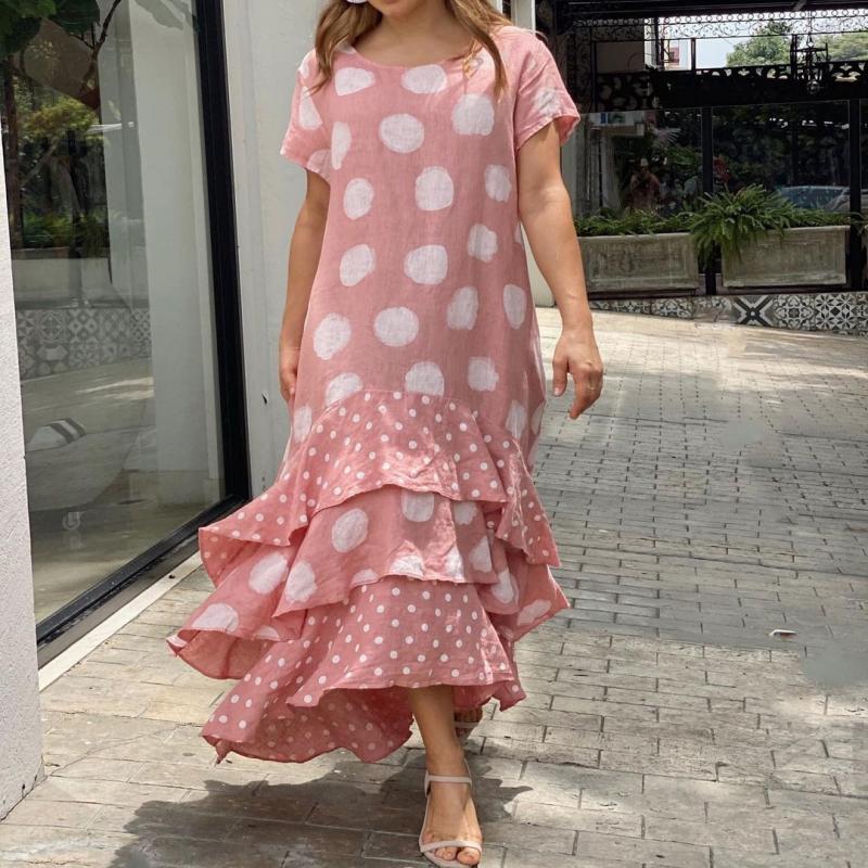 anyfreebie™-Polka Dot Printed Swing Long Dress