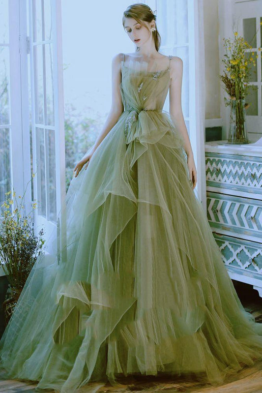 anyfreebie™-New Green Forest Evening Dress