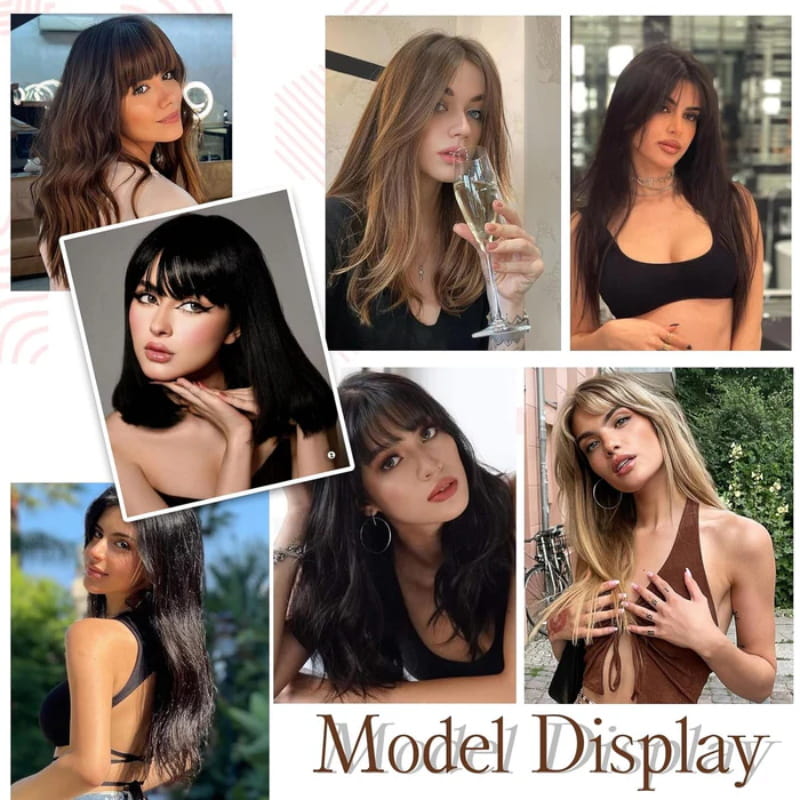 🔥Flash Sale🔥Natural Hair Toppers with Bangs for Women🛒