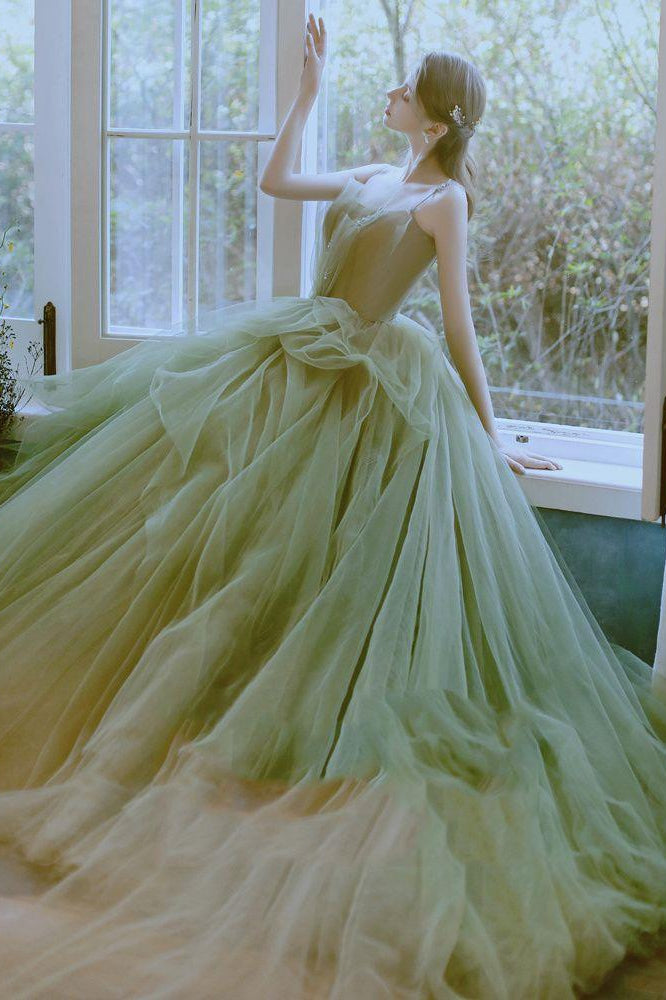 anyfreebie™-New Green Forest Evening Dress