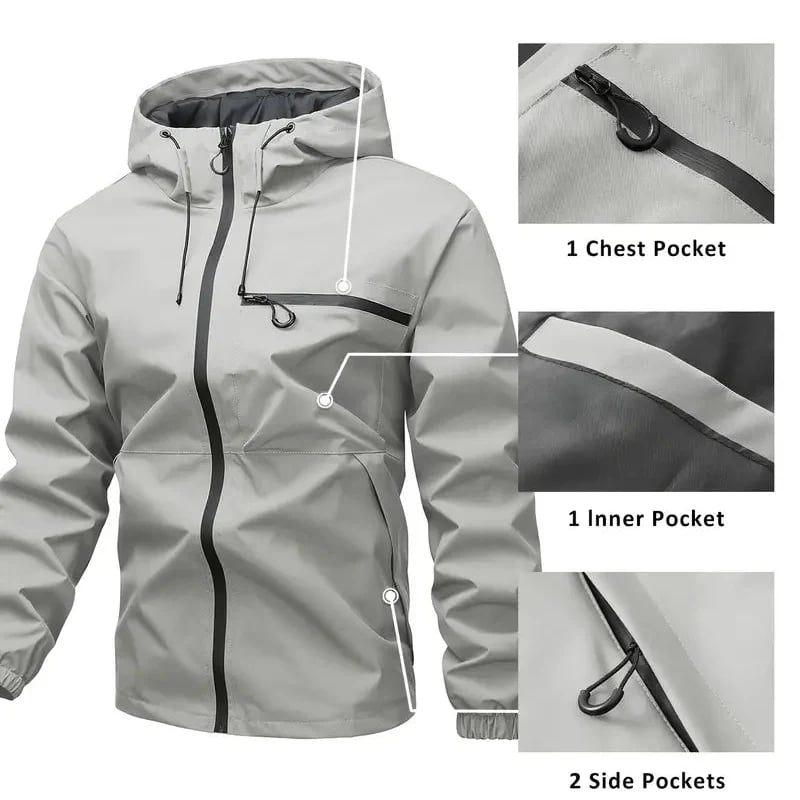 Men's Outdoor Sports Solid Color Jacket