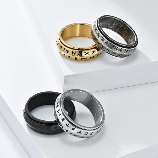 🔥This week's hot sale🔥Viking Rune Rotating Ring