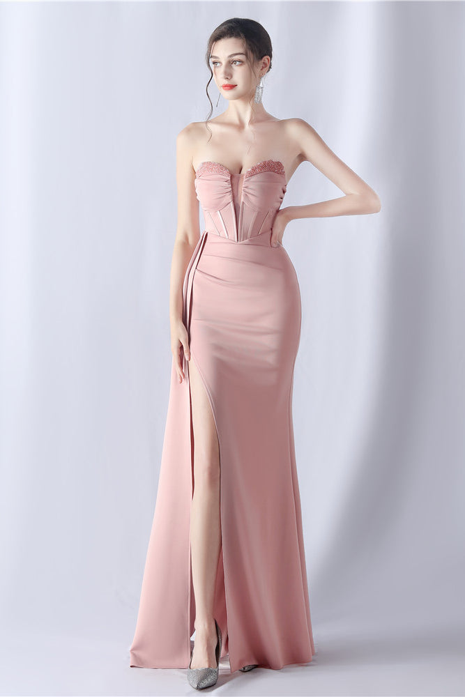 anyfreebie™-Shaped herringbone waist evening dress