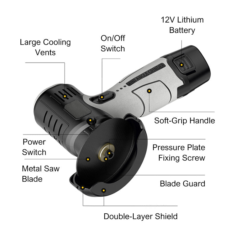 🧰12V Mini Angle Grinder with Cutting Disc⏳Time-limited Special⏳
