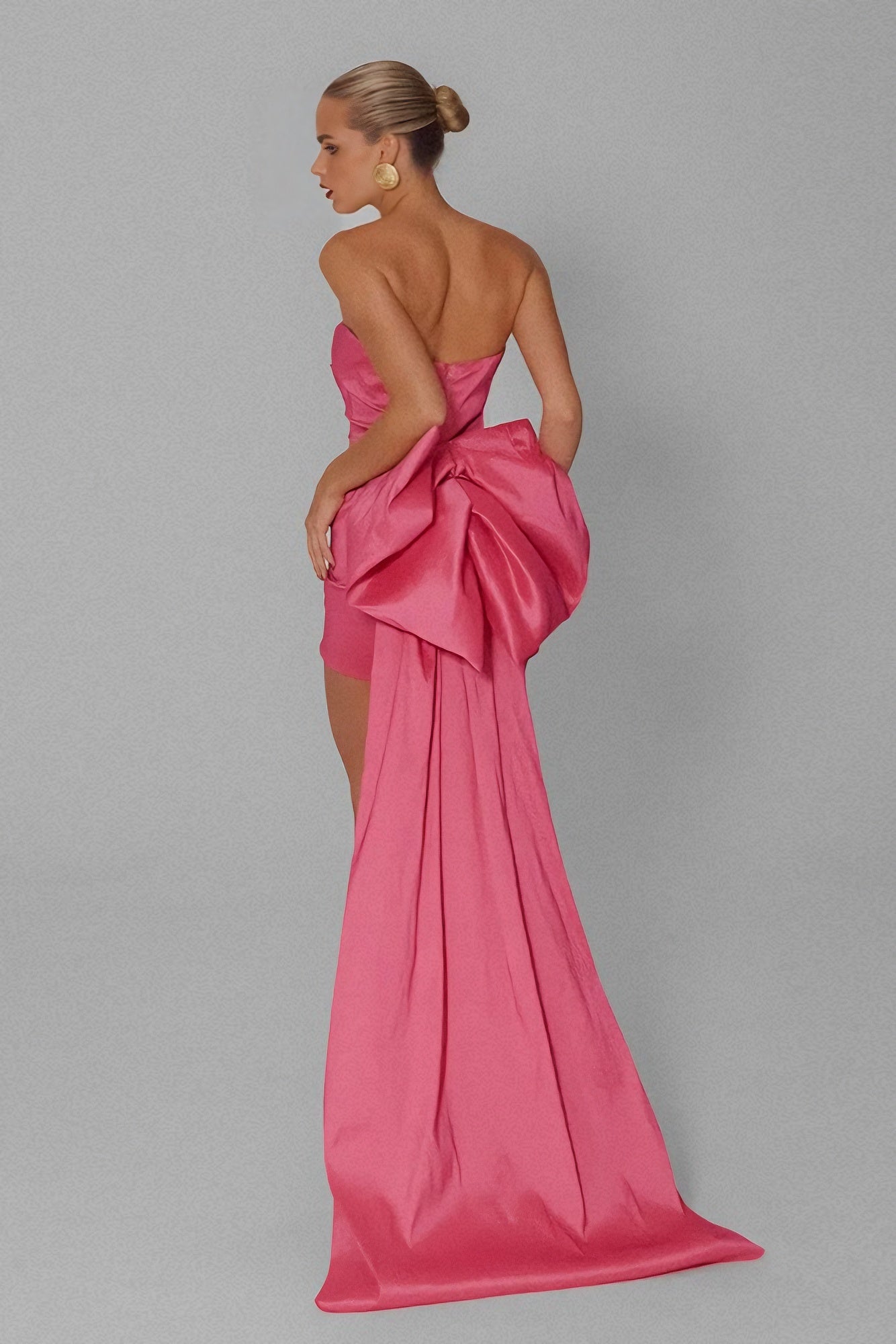 anyfreebie™-Sexy pleated hip-hugging tube top big bow evening dress