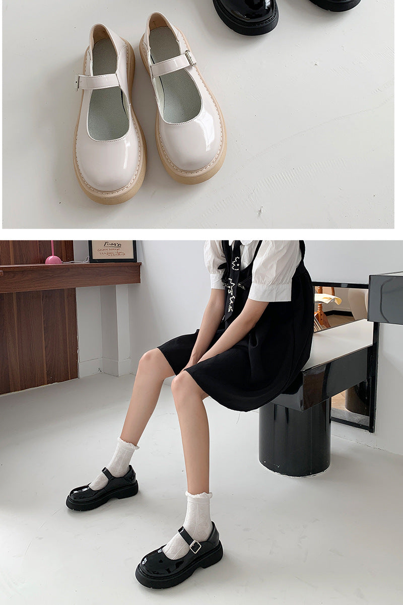 anyfreebie™-Japanese jk soft girl round toe doll shoes niche design small leather shoes