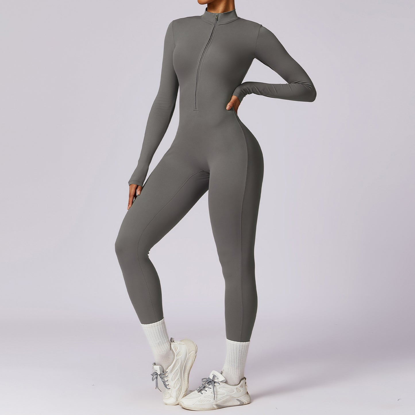 anyfreebie™-zippered nude bodysuit