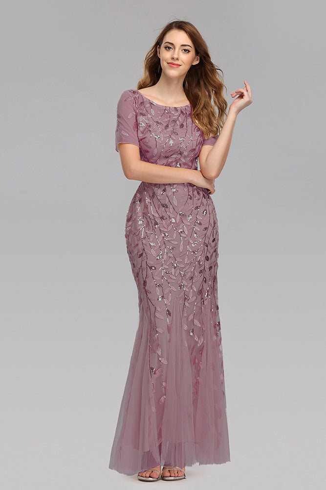 anyfreebie™-Slim Fit Mesh Sequin Evening Dress Fishtail Dress