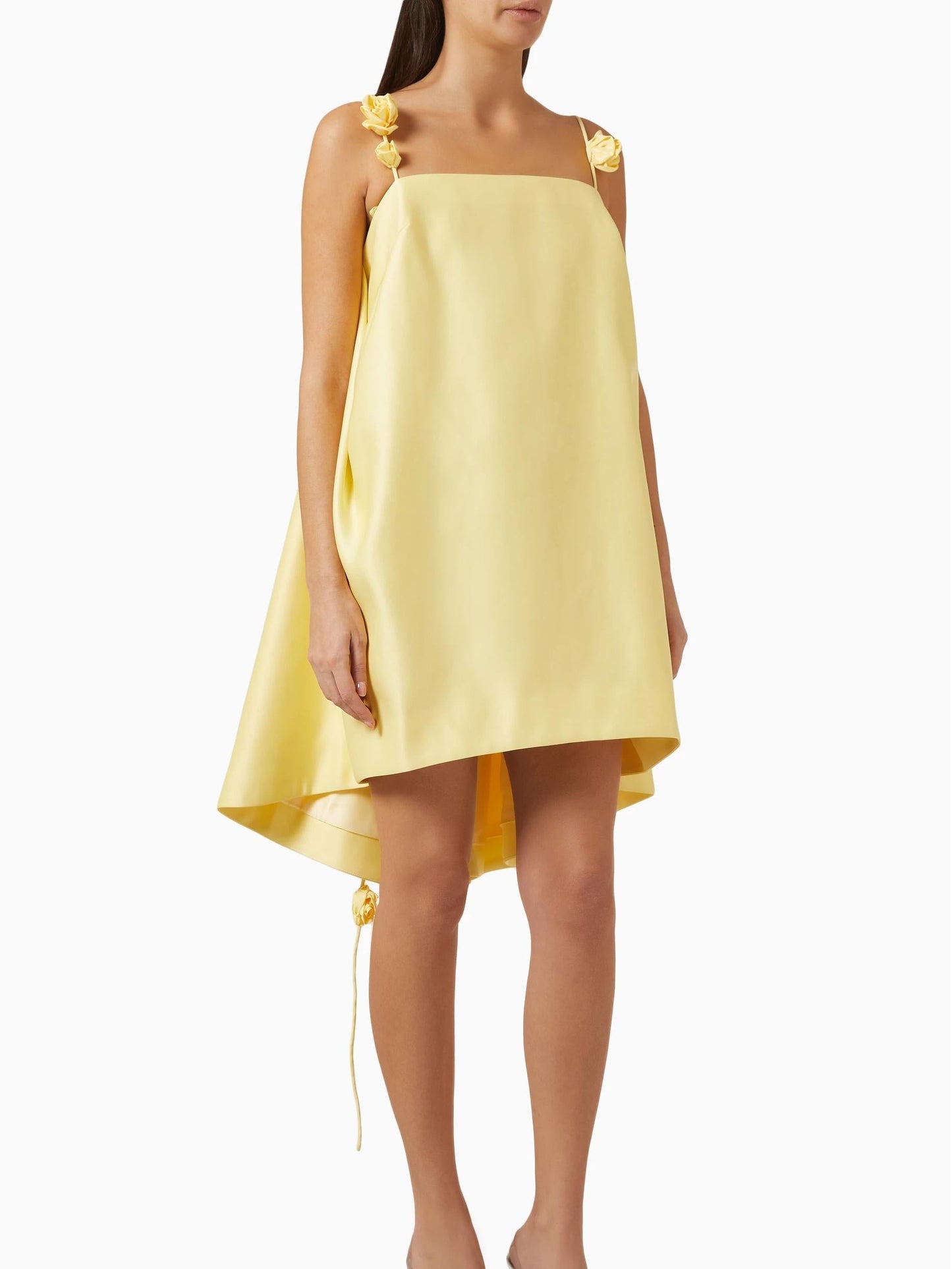 Backless 3D Rose Mini Dress