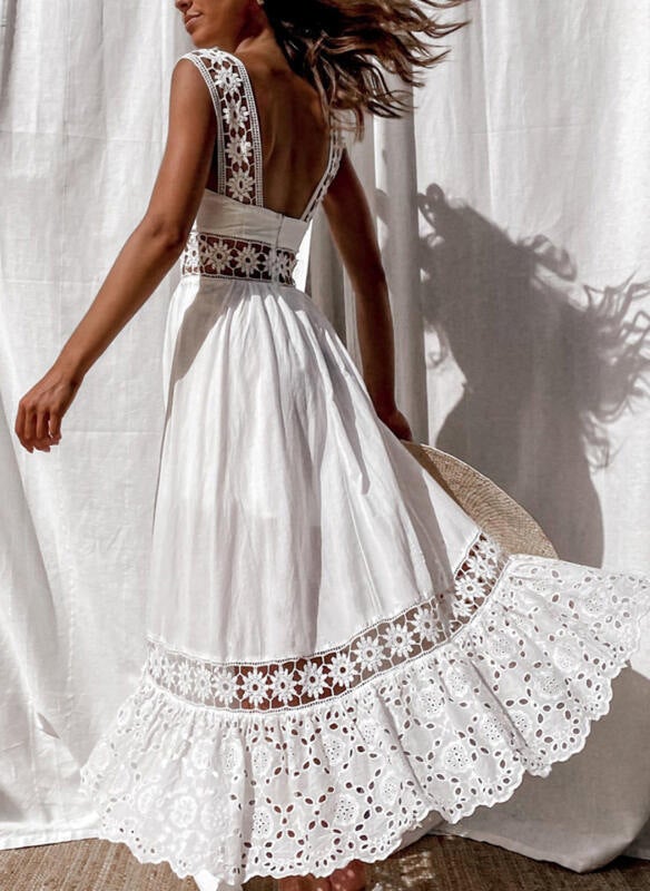 anyfreebie™-Lace Patchwork Elegant Maxi Dress