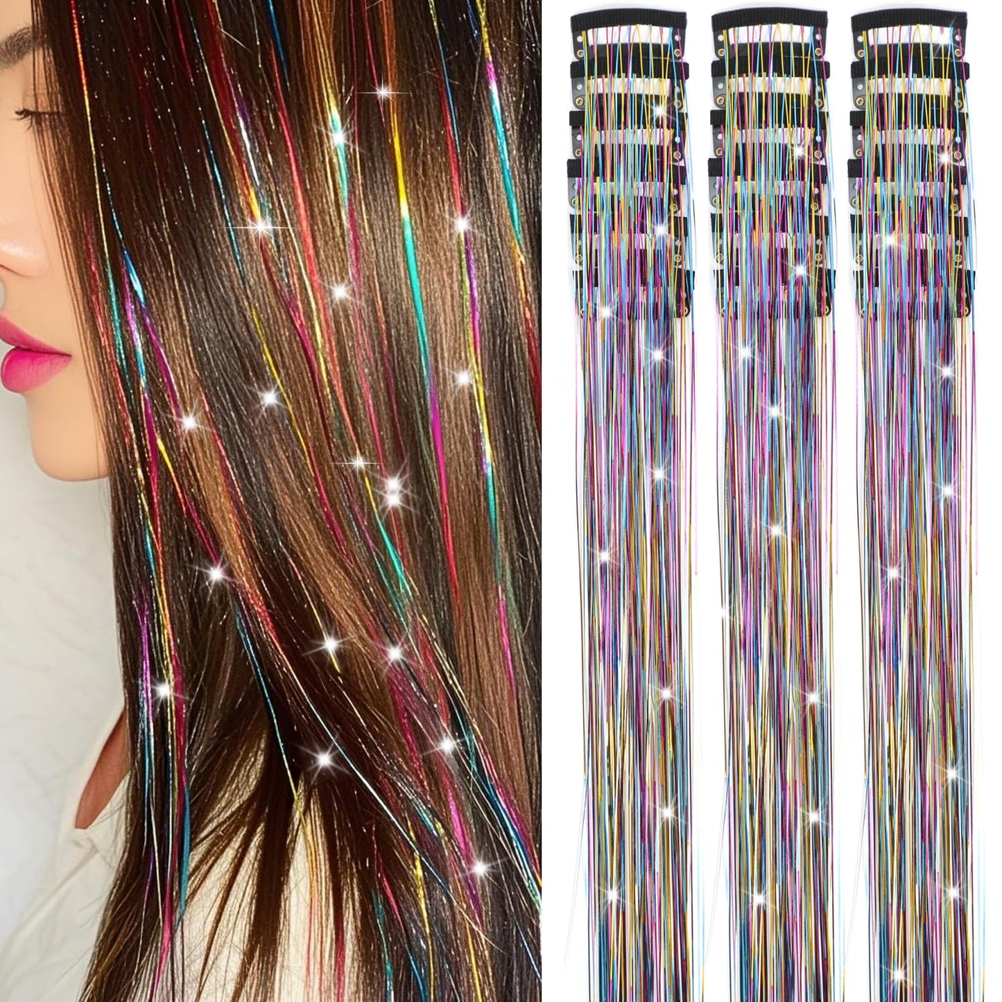 🔥This week's hot sale🔥Clip-on Shimmering Hair Extensions