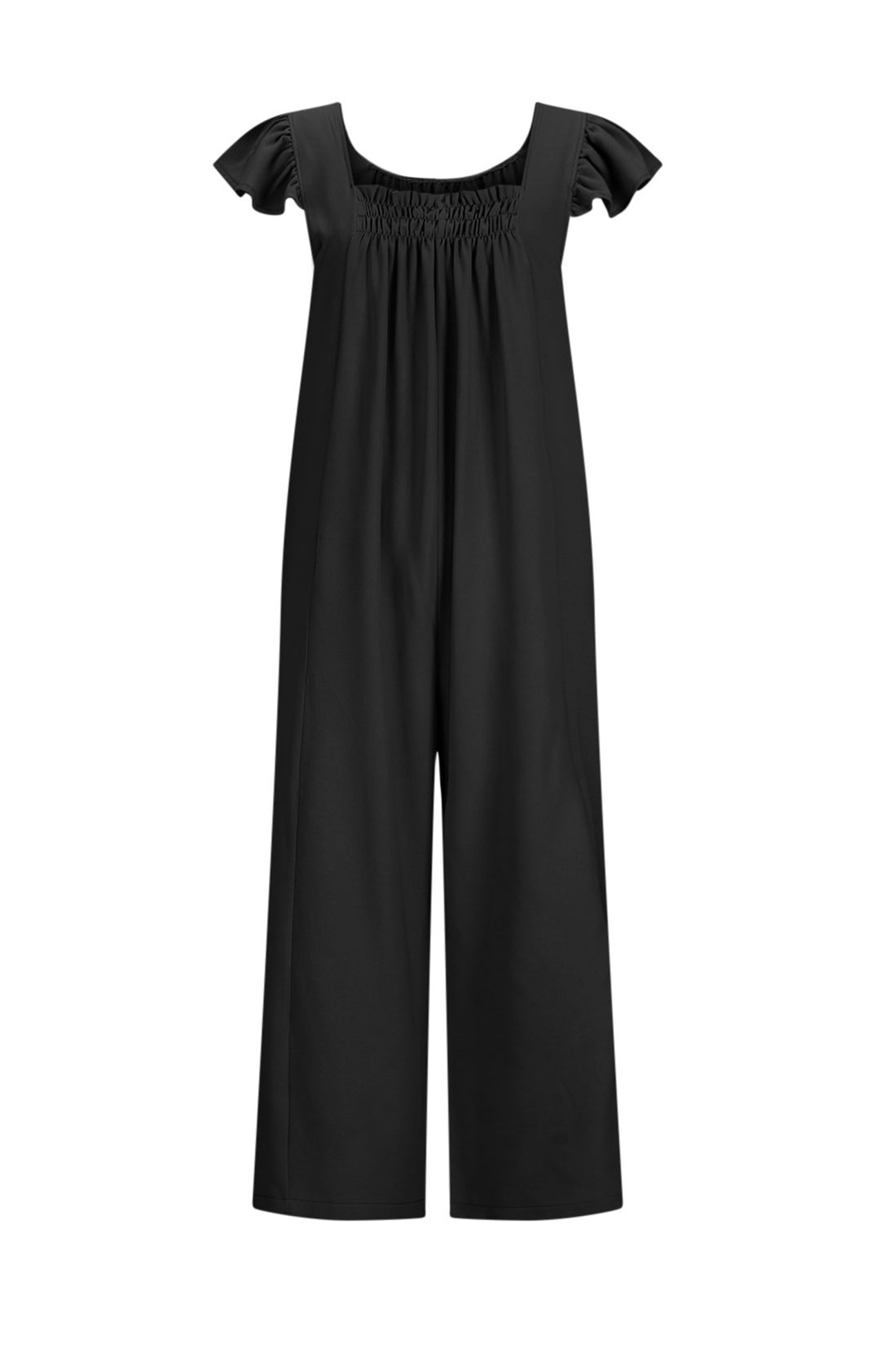 anyfreebie™-Ruffle Sleeve Pocketed Jumpsuits