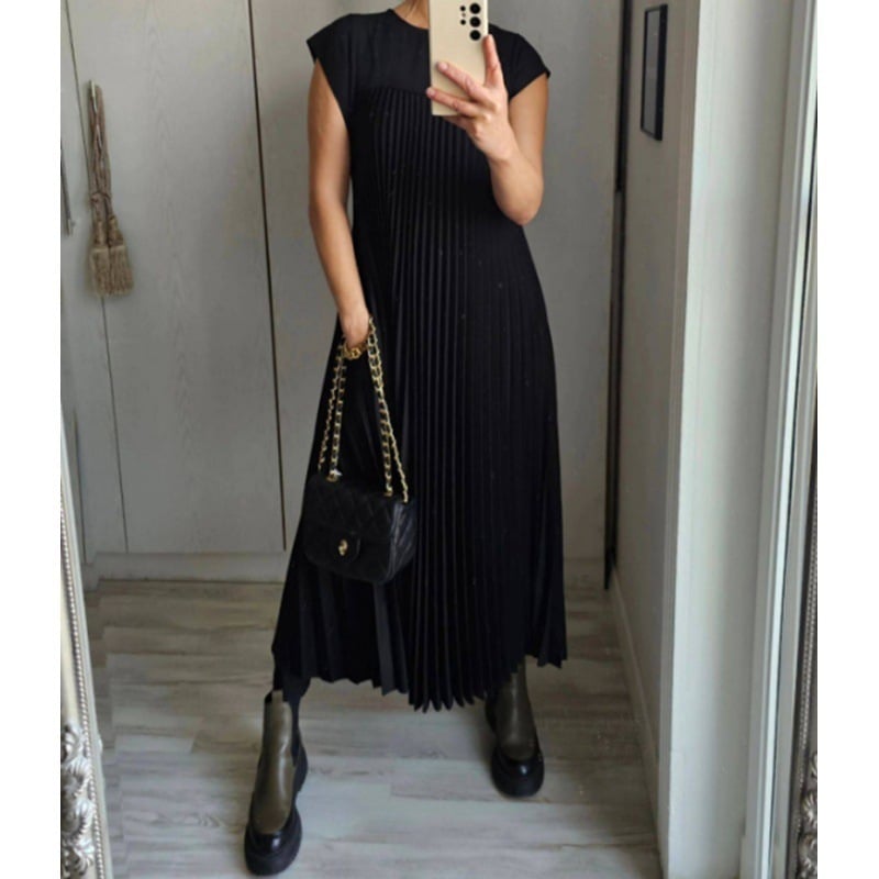 anyfreebie™-Fashion Sleeveless Long Pleated Dress