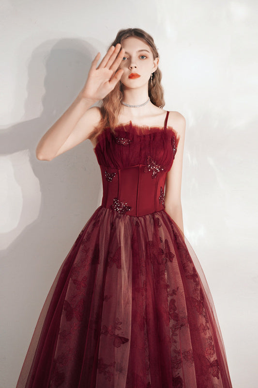 anyfreebie™-Red banquet temperament long dress