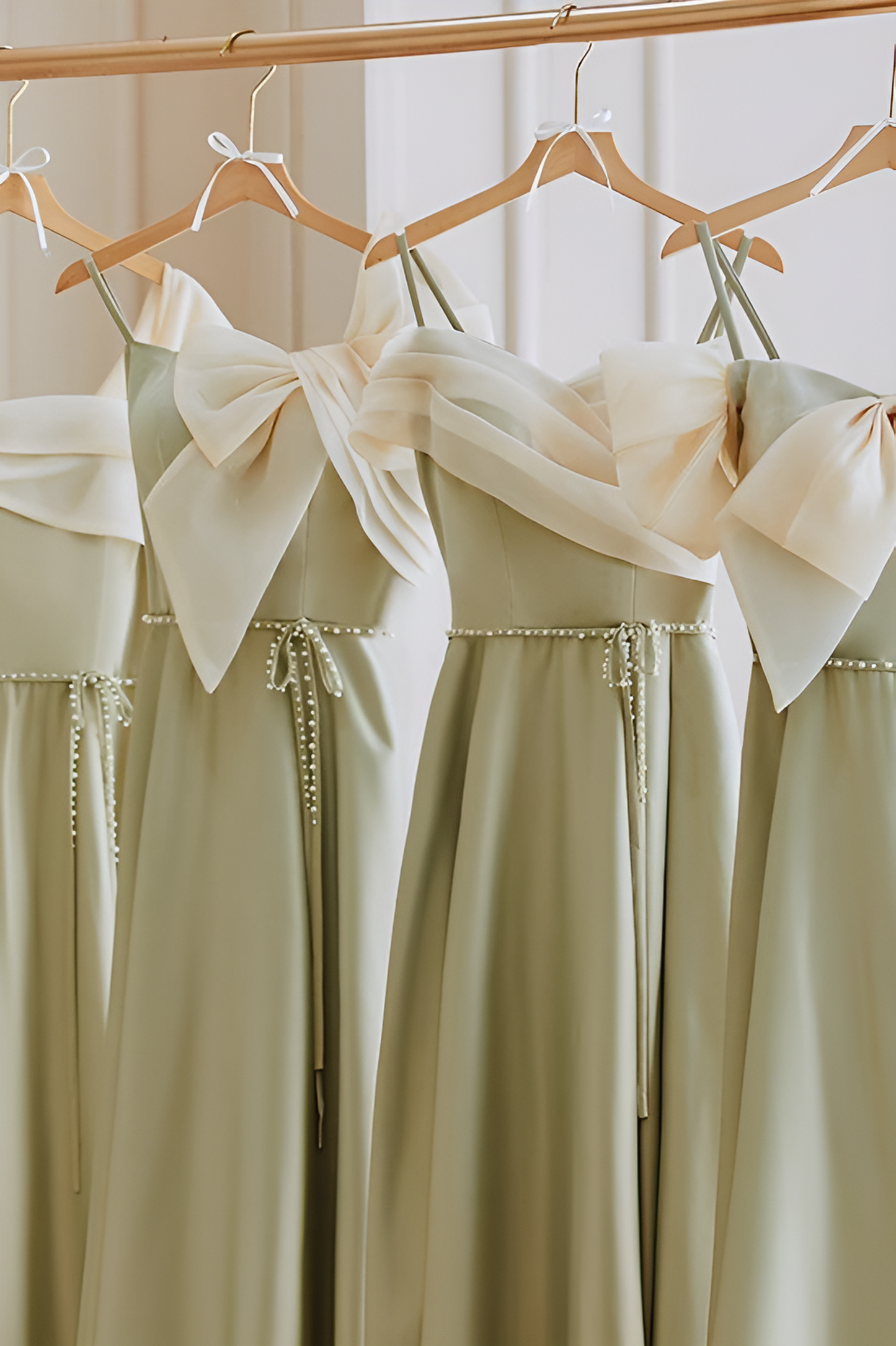 anyfreebie™-Satin bridesmaid dress green dress