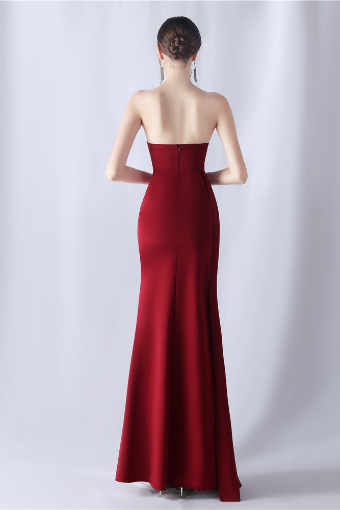 anyfreebie™-Shaped herringbone waist evening dress