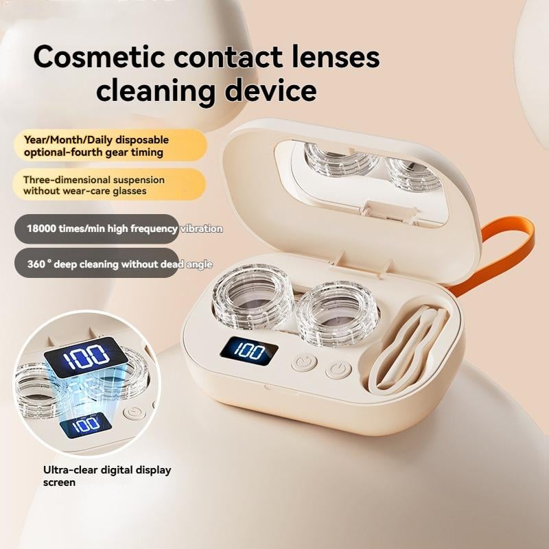 Ultrasonic Rechargeable Contact Lens Cleaner Case with Mirror✨