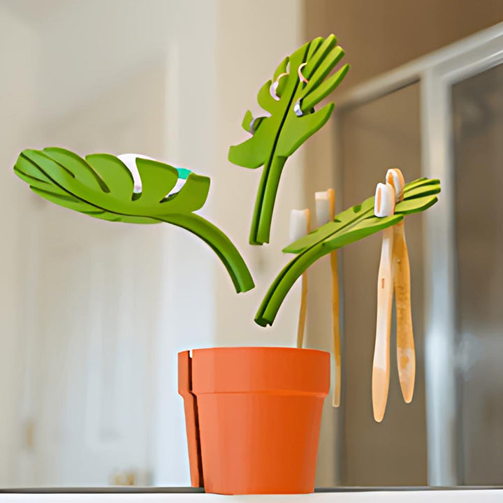 🪴50% OF☘️monstera leaf pattern bathroom storage racks