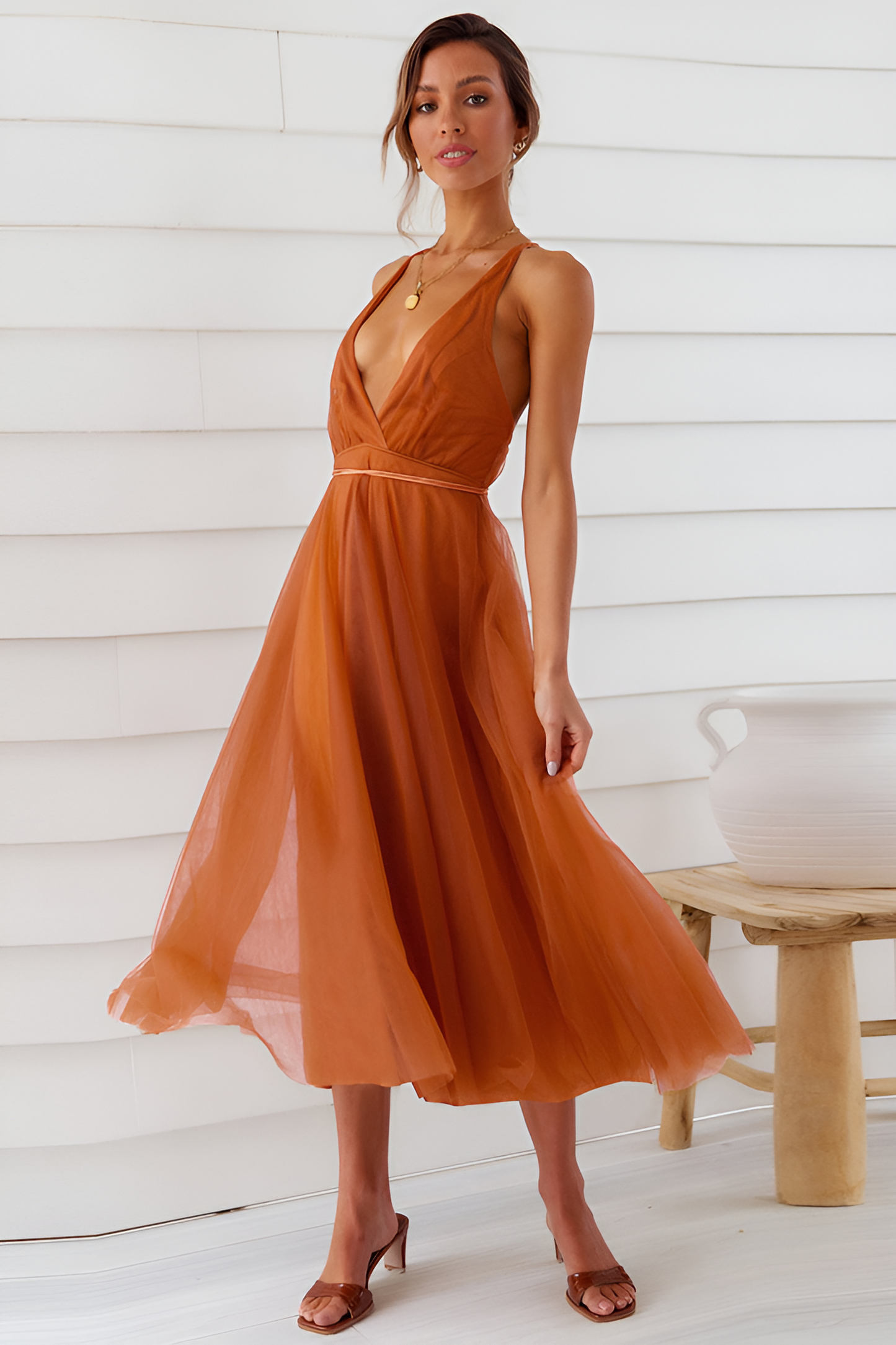 anyfreebie™-Sexy mesh flowing dress bridesmaid dress