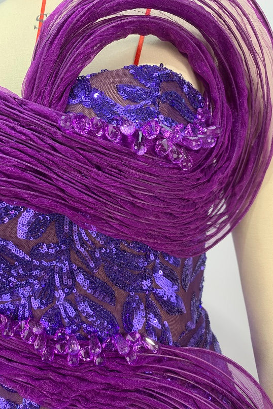 anyfreebie™-New purple tube top dress-vx