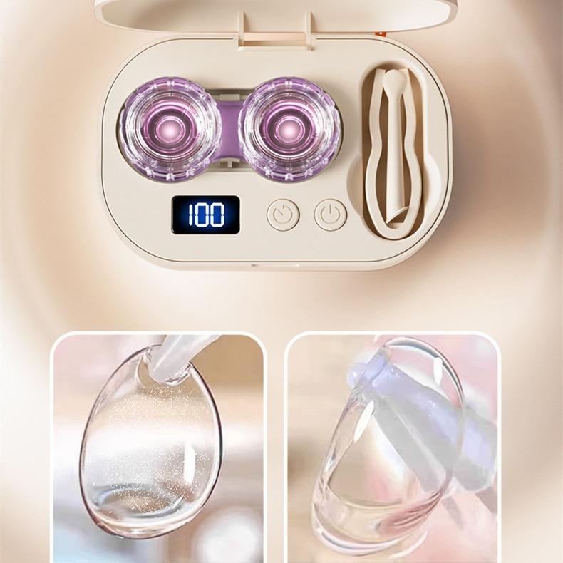 Ultrasonic Rechargeable Contact Lens Cleaner Case with Mirror✨