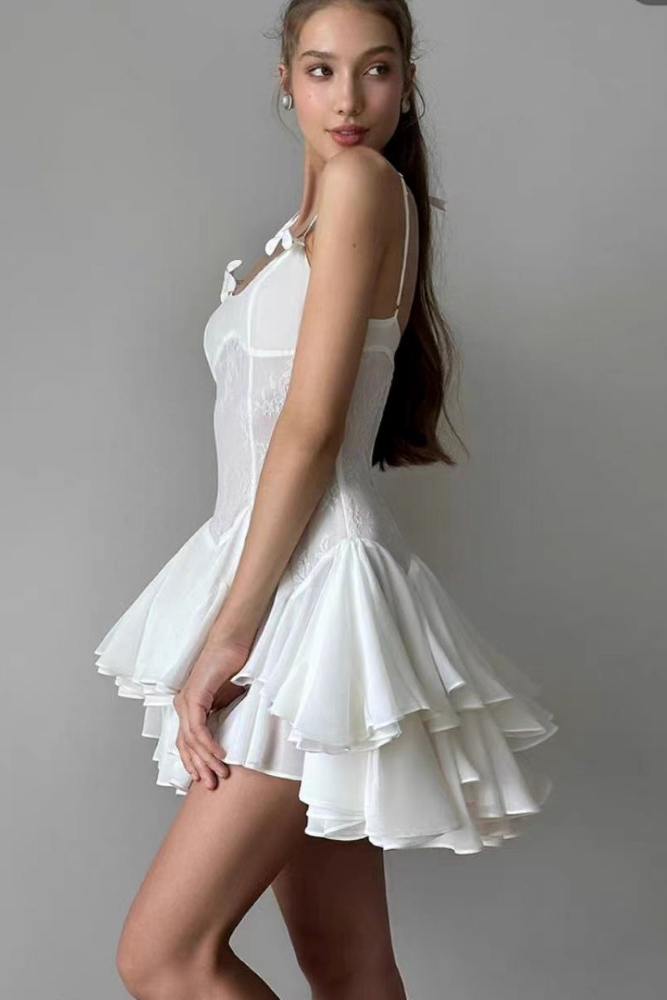 anyfreebie™-Sexy see-through strapless ruffled dress