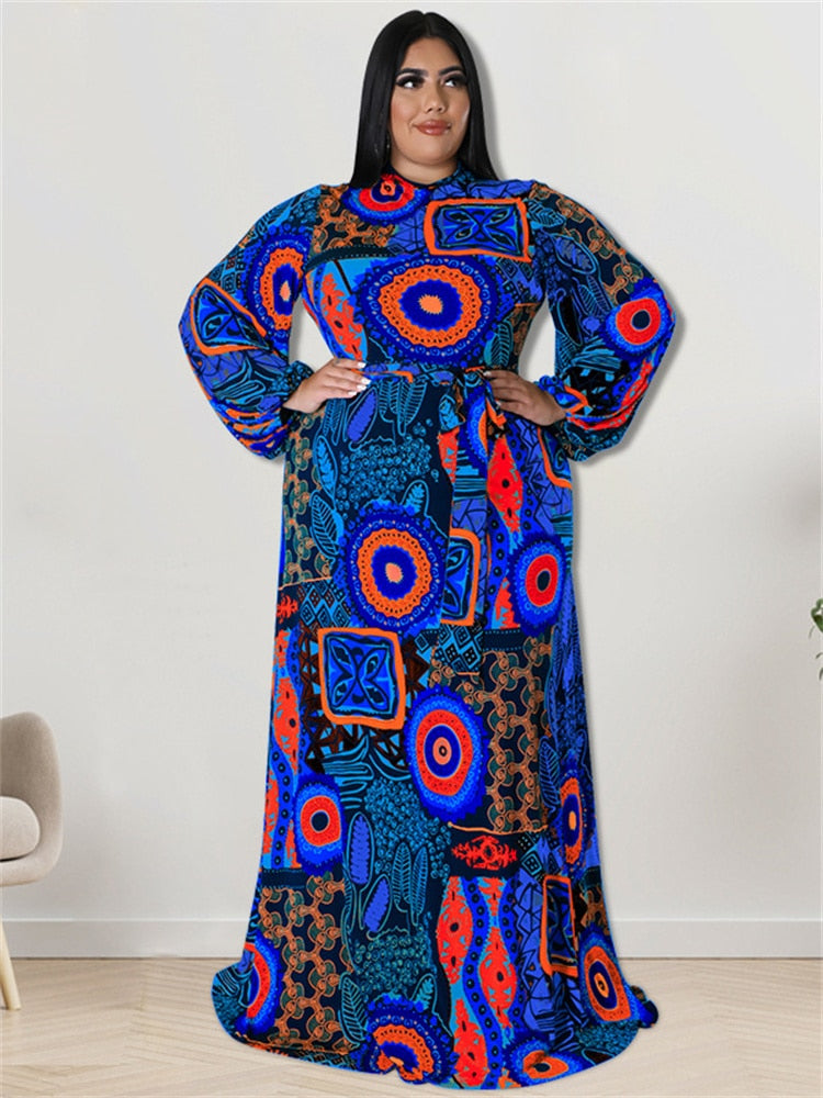 anyfreebie™-Wmstar Plus Size Party Dresses for Women Fall Clothes  Long Sleeve Printed  Africa Maxi Long Dress New Wholesale Dropshipping