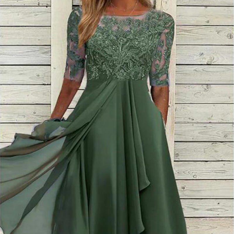 💖NEW ARRIVAL LIMITED TIME OFFER💖Elegant Embroidery Cocktail Flowy Dress