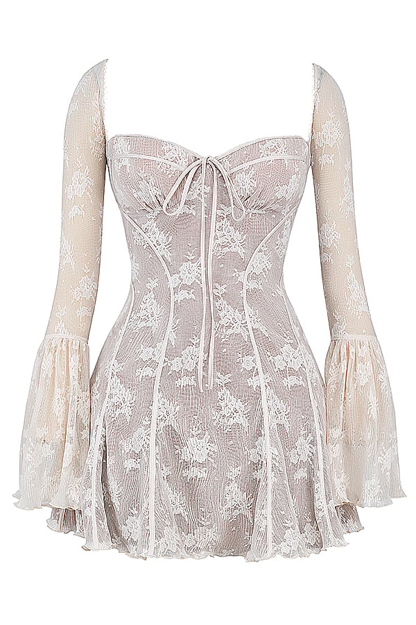 Vintage Cream Lace Tunic Dress