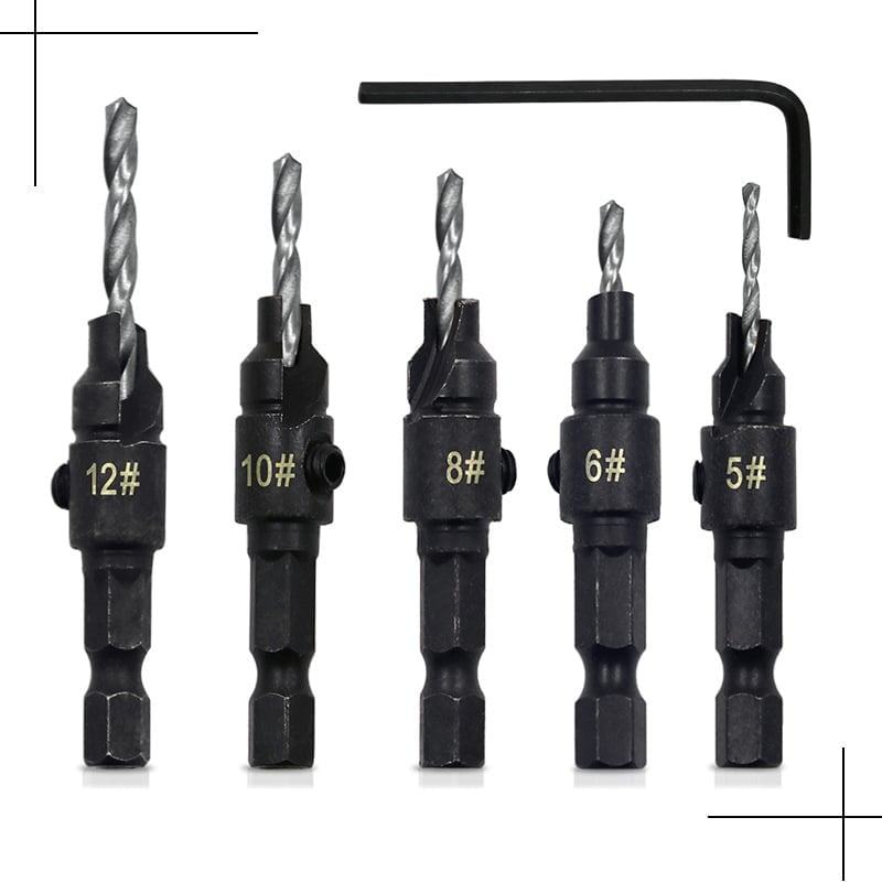 🔥Last Day 49% OFF - 🛠️5PCS Countersink Drill Bit Set – ✨Precision Drilling for Perfect Screw Holes
