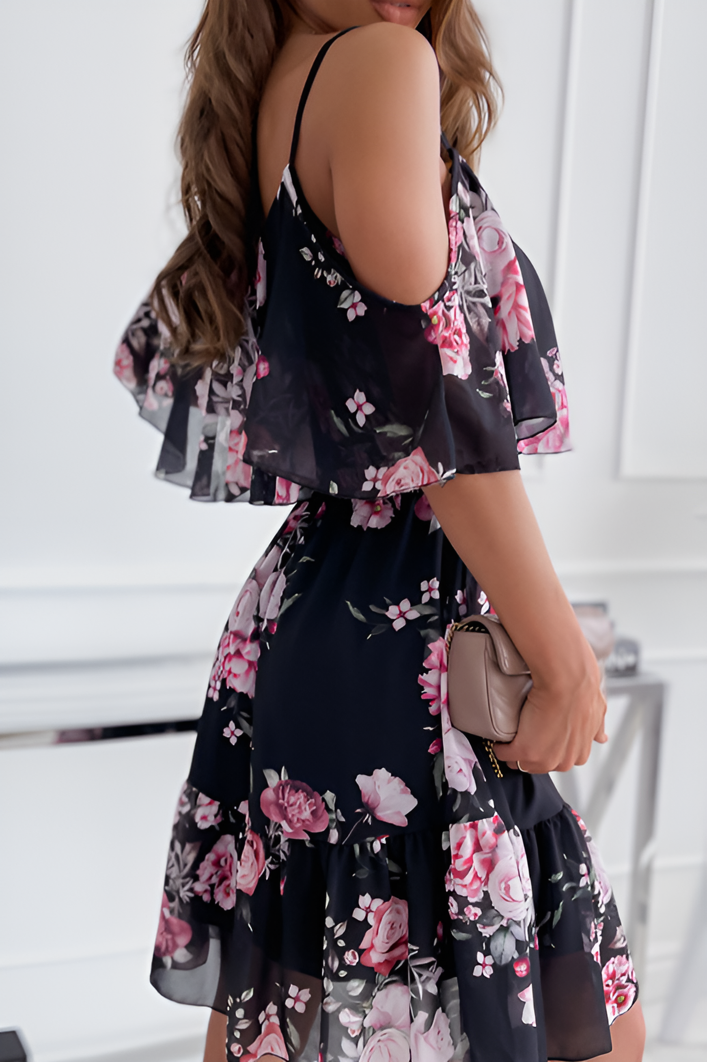 anyfreebie™-Chiffon printed strapless off-shoulder sexy dress