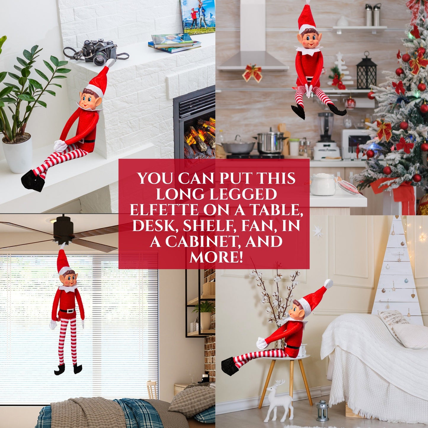 🎅 Early Christmas Sale 🧝‍♂️ Christmas Elf Behaving Badly Plush Toy — 12" Naughty Elf with Bendy Arms & Legs