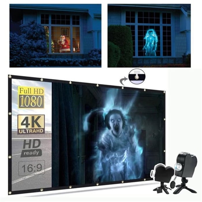🔥Hot Sale 60% OFF💀 2025 New Upgrade Halloween/Christmas Holographic Projection