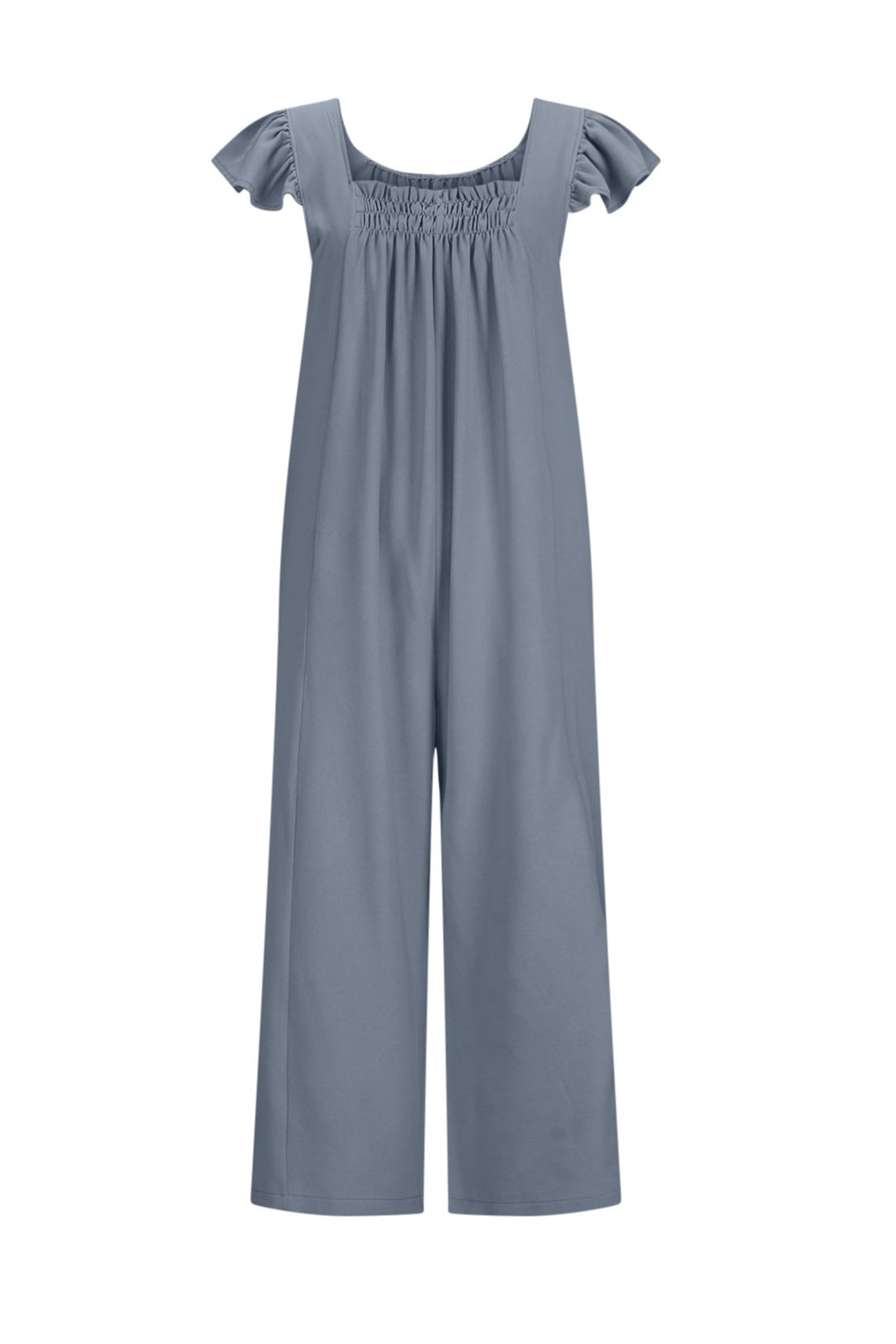 anyfreebie™-Ruffle Sleeve Pocketed Jumpsuits