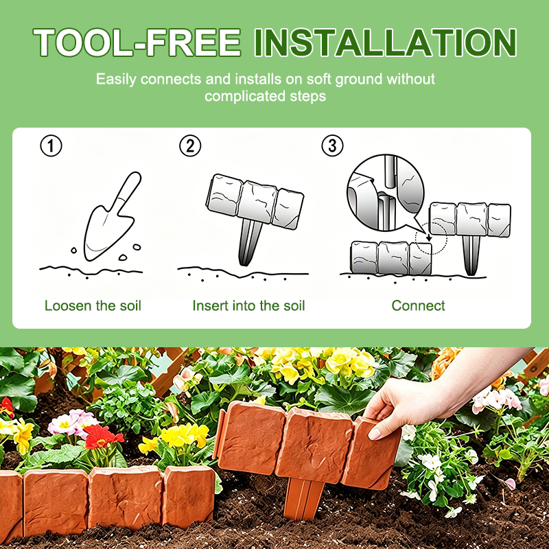 🥳 2026 Promotion 🥳💞 Sales over 50,000 units! 🌿✨ 70% off! Stone-effect garden fence 🏡♻️