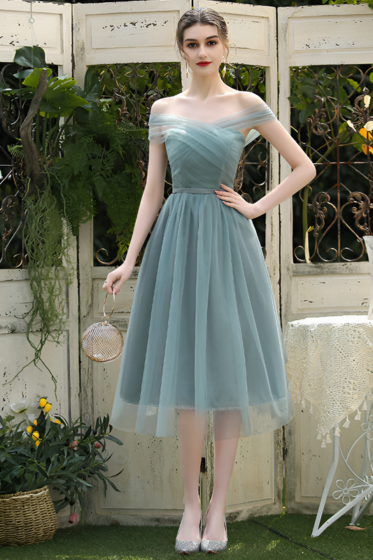 anyfreebie™-Elegant Mesh Bridesmaid Dress