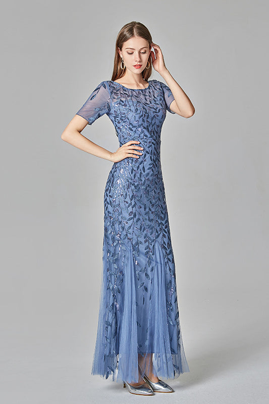 anyfreebie™-Slim Fit Mesh Sequin Evening Dress Fishtail Dress