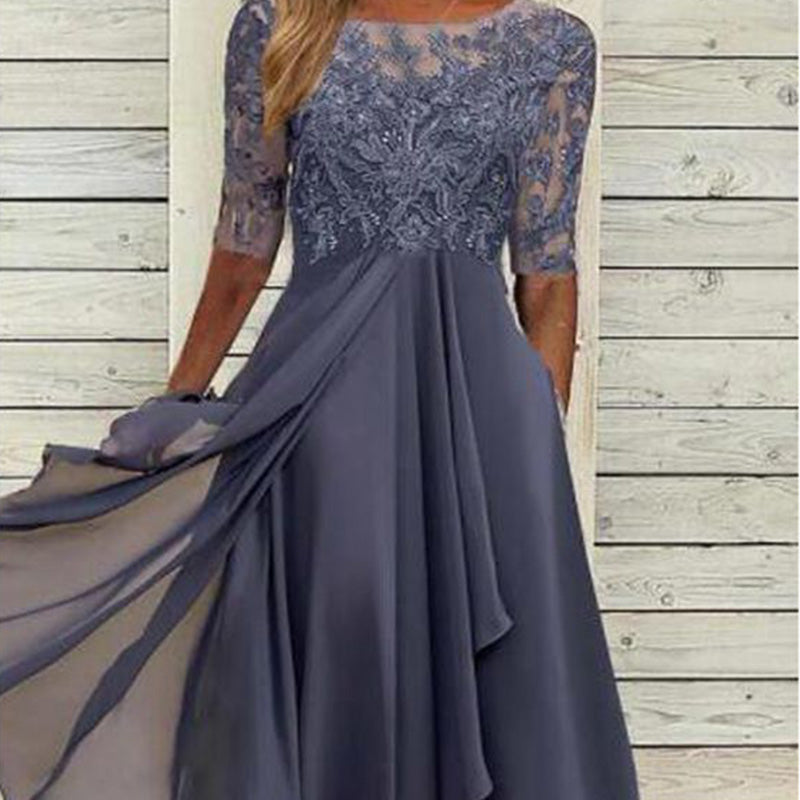 💖NEW ARRIVAL LIMITED TIME OFFER💖Elegant Embroidery Cocktail Flowy Dress