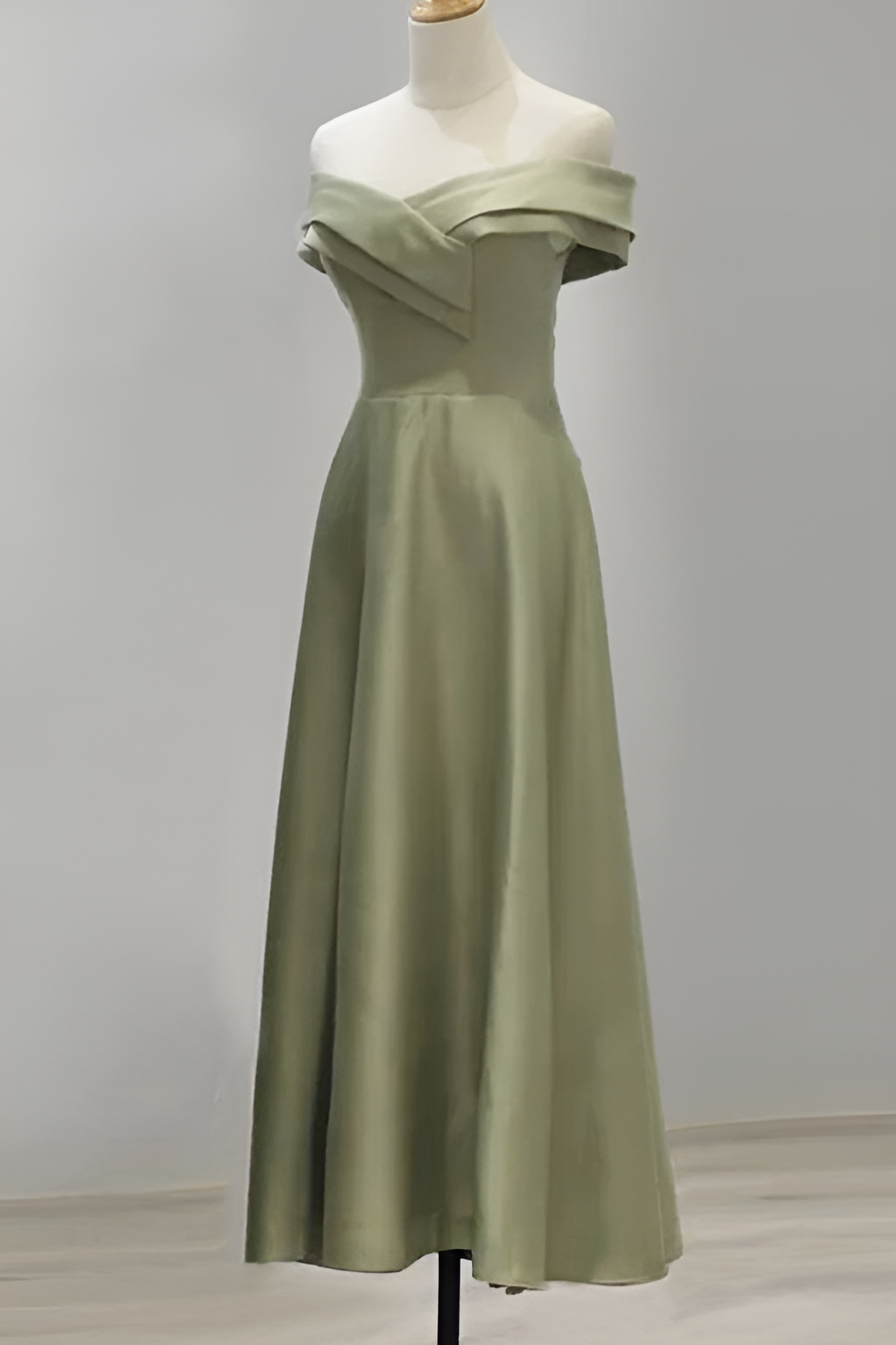 anyfreebie™-Satin bridesmaid dress new green dress