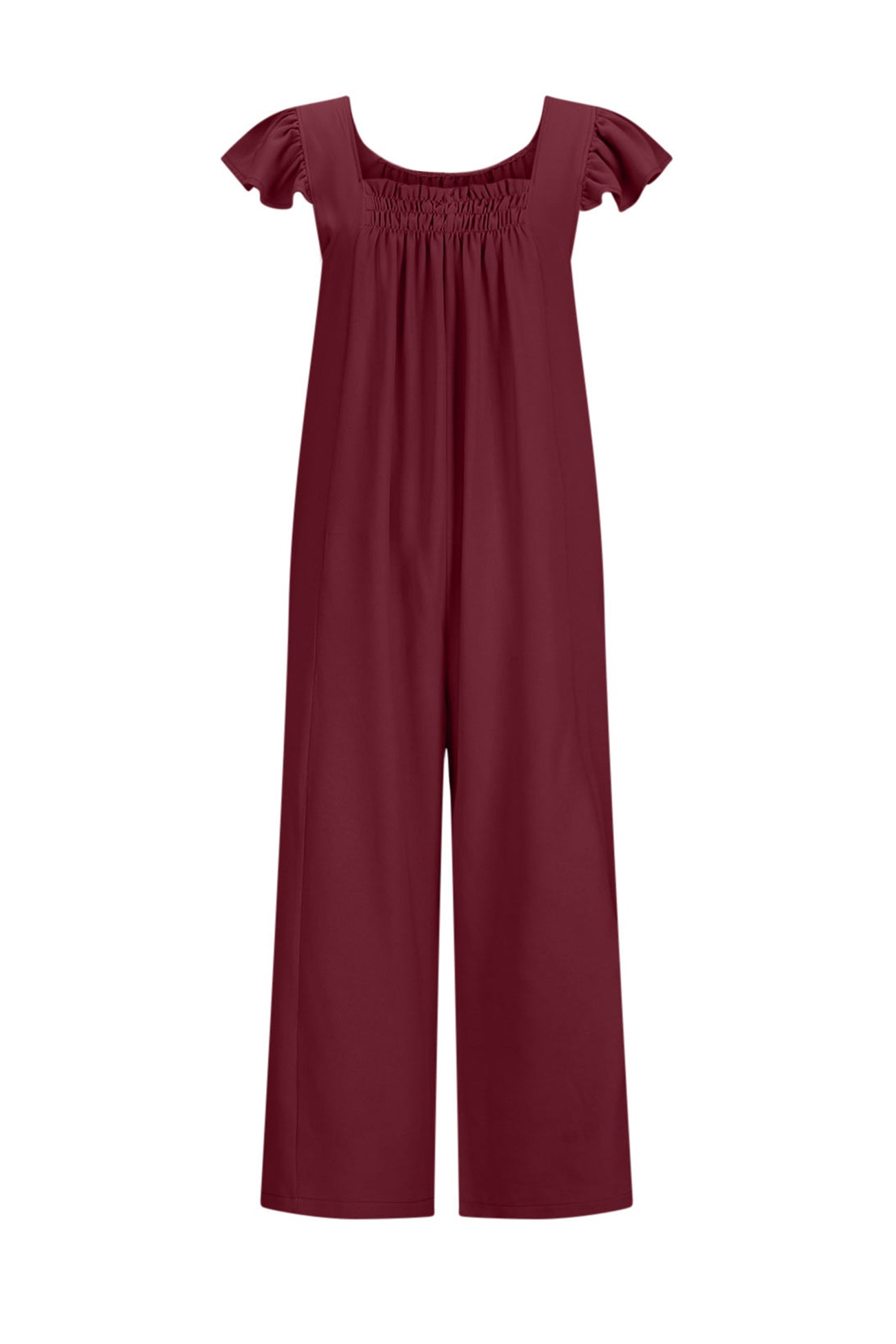 anyfreebie™-Ruffle Sleeve Pocketed Jumpsuits