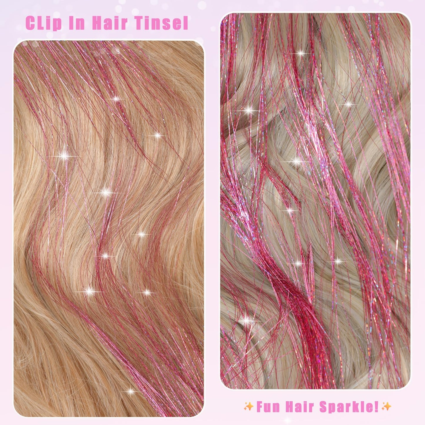 🔥This week's hot sale🔥Clip-on Shimmering Hair Extensions