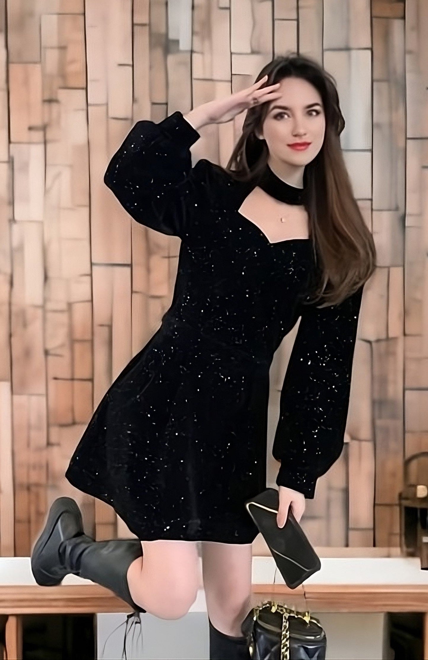 anyfreebie™-Thick Velvet Dress