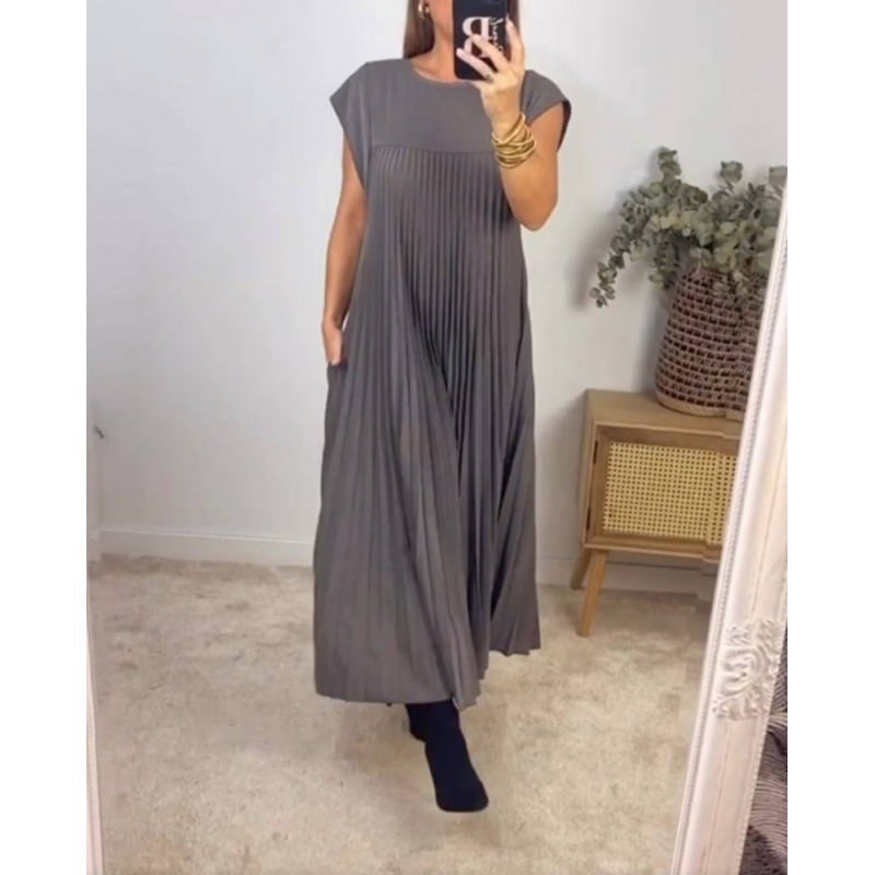 anyfreebie™-Fashion Sleeveless Long Pleated Dress